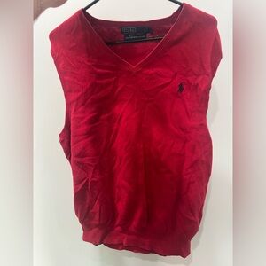 Red Polo vest sweater